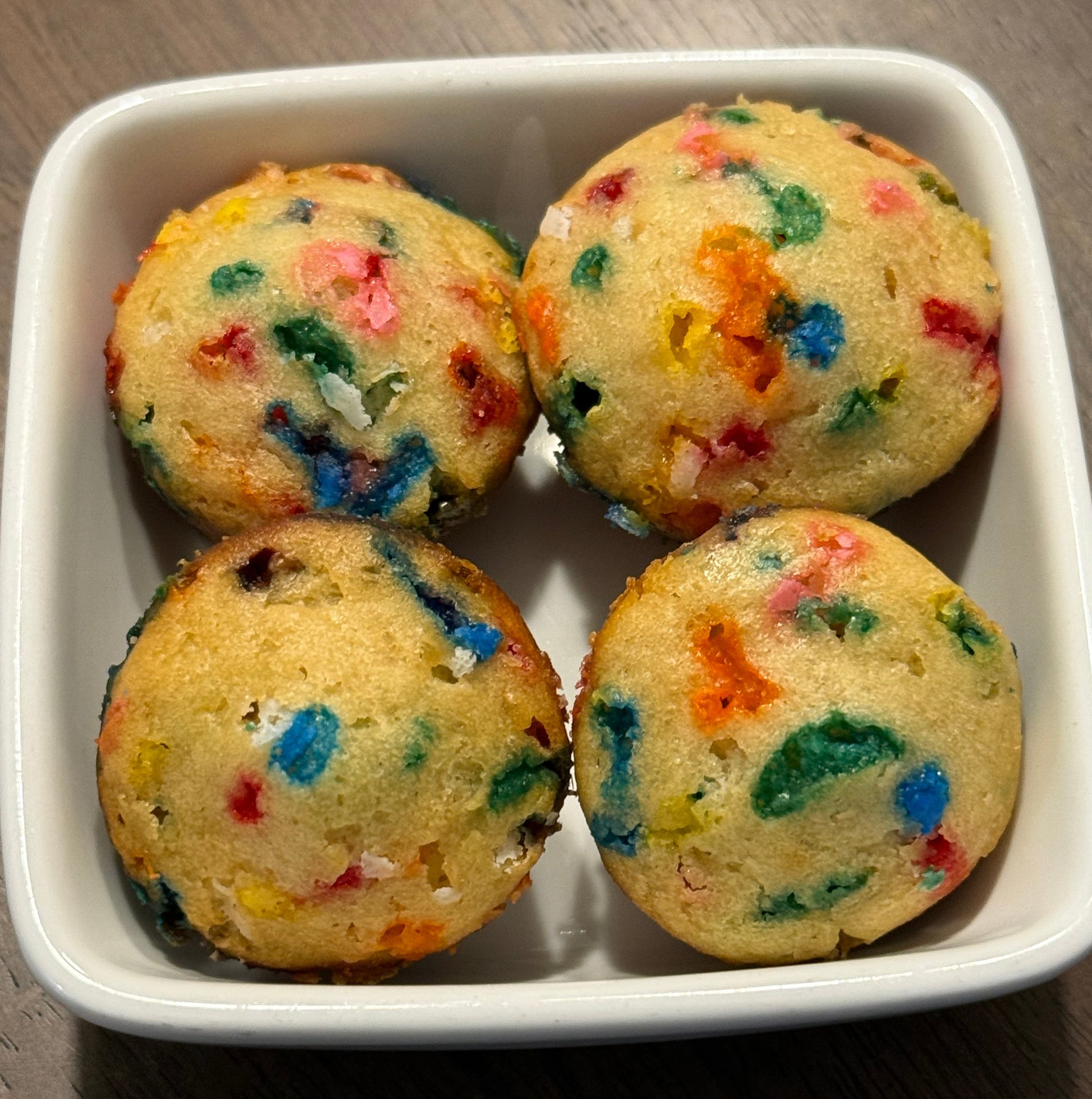 Funfetti Mini Muffins — handmade mini muffins by Baked & Blessed Co.