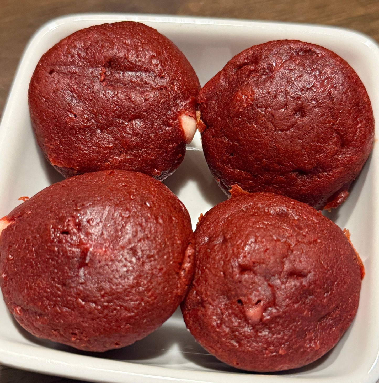 Red Velvet Mini Muffins — handmade mini muffins by Baked & Blessed Co.